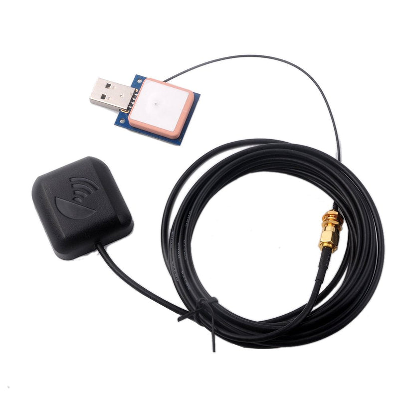 forM8N USB GPS Module 56 Channels Supports GPS GLONASS Beidou GPS Receiver with 28dB GPS Active Antenna (GPS Module with Antenna) GPS Module with Antenna