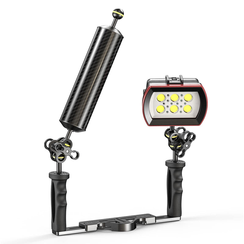 [AUSTRALIA] - Sea frogs Carbon Fiber Float Arm D60mm, 12'', for Ultralight, Aquatic Arm, Buoyancy Provided 580g, Underwater Camera System Diving Tray Video Light/Strobe GA-8 D60mm, 12'' 