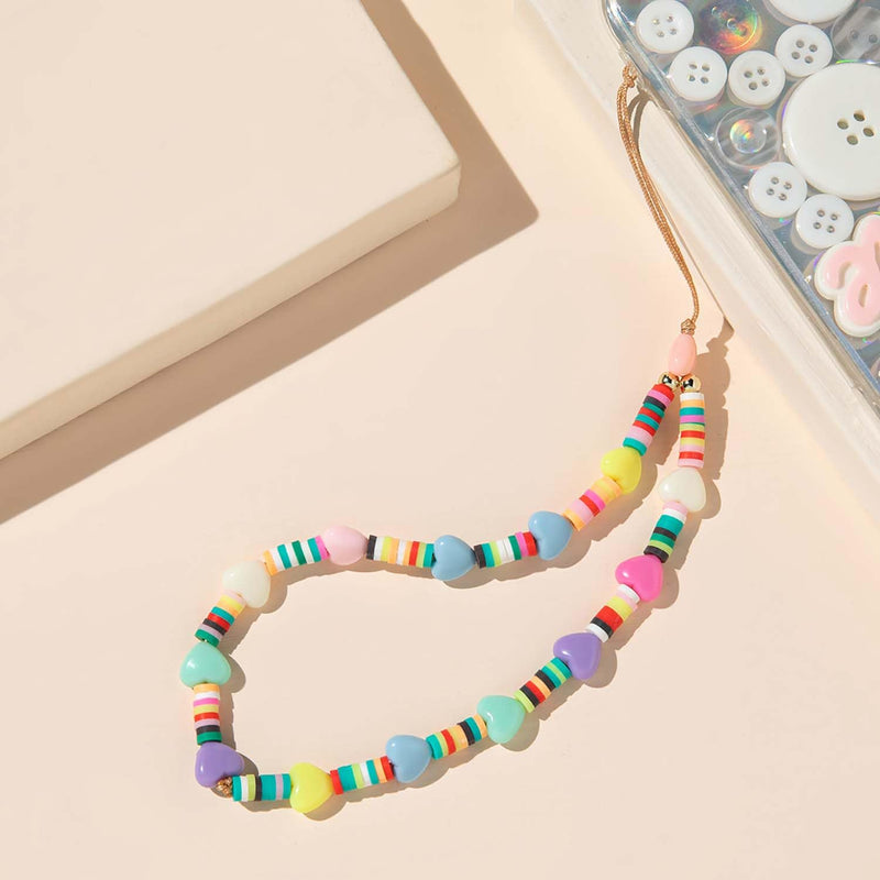 Beaded Phone Lanyard Strap Girly Style Fixed Beads Pearl Neck Lanyards A-PHLY-ykl-22