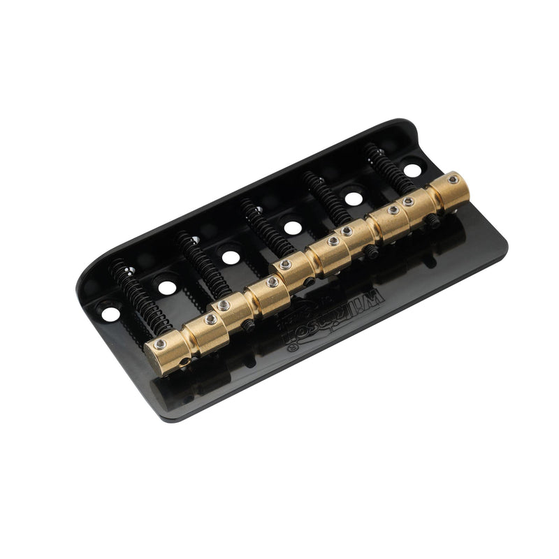 Wilkinson WBBC5 18mm 5-String Bass Bridge Brass Saddles for Precision Jazz Bass, Black