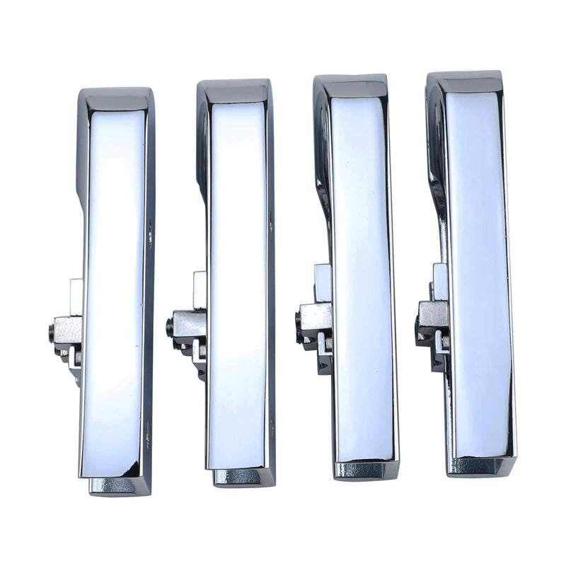 Bass Guitar Bridge with Zinc ALloy Saddle Base Individual Single String Fixed Bridge for 4 String Electric Bass Replacement Parts（Chrome） 4PCS Chrome