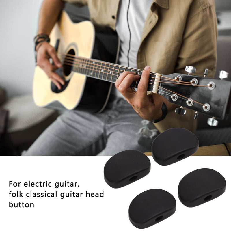 [AUSTRALIA] - 6 Set Guitar Tuning Peg Buttons, Semicircle Ebony Folk Electric and Acoustic Guitar Tuning Pegs Tuners Keys Machine Heads Replacement Buttons Knobs Handle(#1) #1 