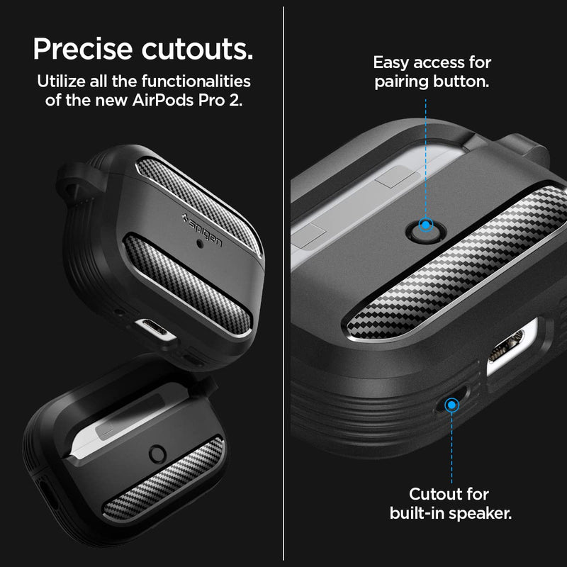 Spigen RA Pro Designed for Apple Watch Case with Band 45mm/44mm and AirPods Pro 2nd Generation Case - Black