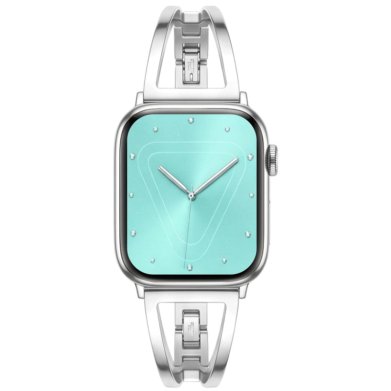 JR.DM Gold Double Chain Band Trangle Stainless Steel Watch Band Bundle Compatible with Apple Watch 38mm 40mm 41mm 42mm 44mm 46mm 45mm 49mm for iWatch Series 11/10/9/8/7/6/5/4/3/2/1/SE/Ultra