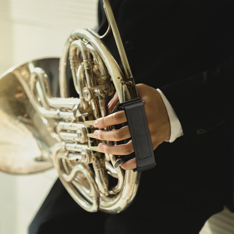 [AUSTRALIA] - Toyvian French Horn Hand Rest Wear Resistant Rest French Horn Hand Grip Non-Slip Adjustable Leather Hand Holding Strap Instrument Hand Pad, 51P0U4510R516O2 