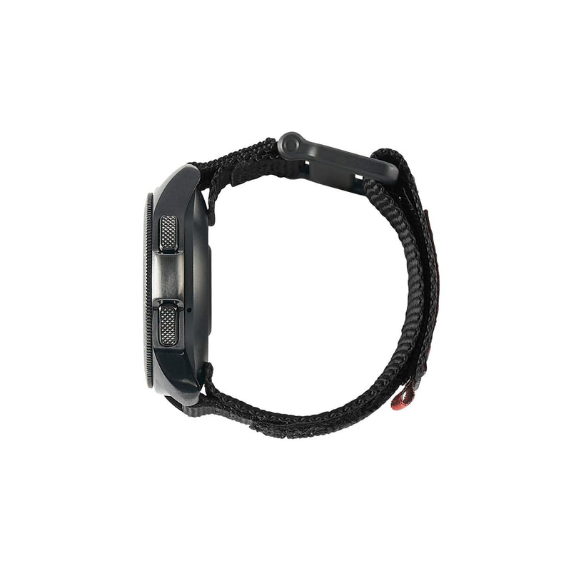 URBAN ARMOR GEAR UAG Compatible with Samsung Galaxy Watch 4 40mm & 44mm/Galaxy Watch 4 Classic 42mm & 46mm, fits most 20mm Watch Lugs, Slim Sporty Nylon Replacement Watch Strap, Active Black 42mm - Black