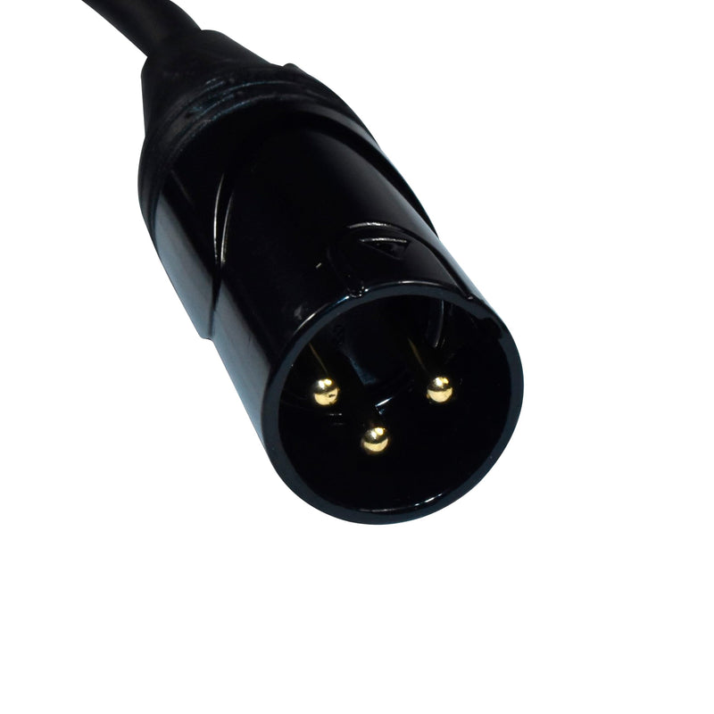 HQRP 2-Pack XLR to XLR Cable 3 Feet, 3-Pin XLR Male Straight to 3-Pin XLR Female Right Angle Cord for Speaker, PA System, PVC Jacket, Mic Cord, XLR Speaker Cable, XLR Microphone Cable, 3 Ft, Black