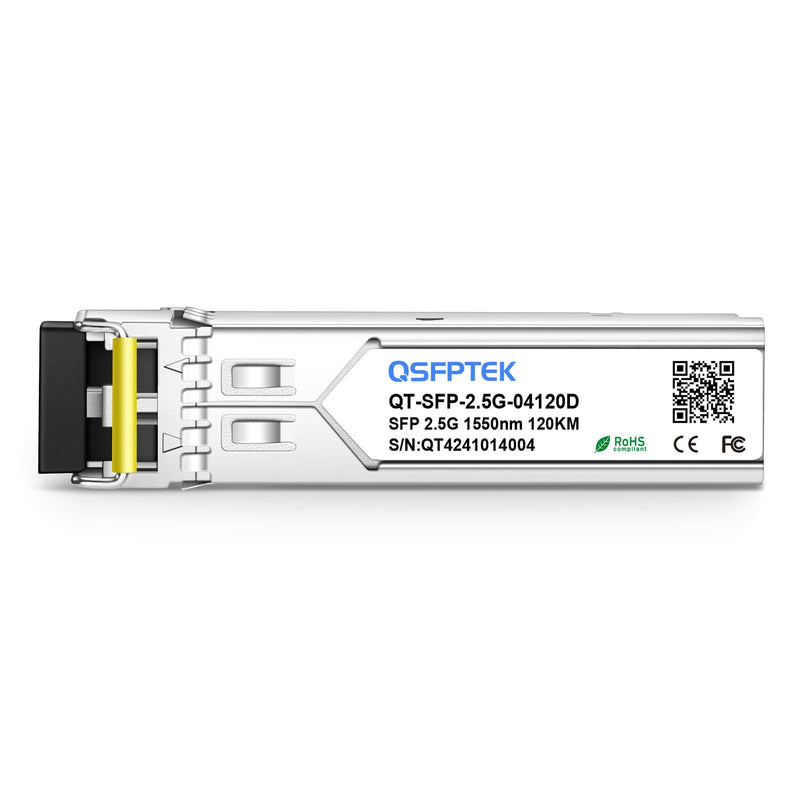 2.5Gbase-ZX+ SFP Module, Gigabit Fiber Ethernet Transceiver, SFP 2.5G 1550nm 120KM for Cisco, Fortinet, Ubiquiti UniFi,Mikrotik, Meraki 2.5G-ZR+