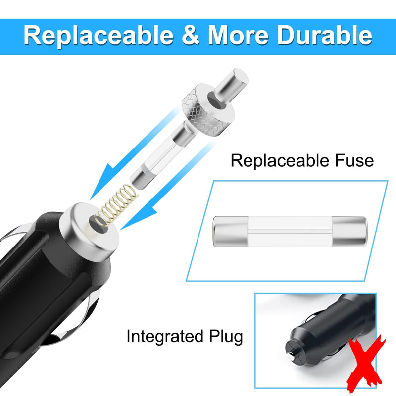 VHBW 90W USB-C Car Charger for Dell Latitude XPS Lenovo ThinkPad MacBook | 20V 4.5A 90W USB-C PD Car Charger With ETL Safety, Long Cable, Compatible With Laptop And USB-C Devices