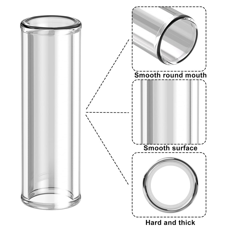 [AUSTRALIA] - Multisize Glass Guitar Slide Set of 8 - Glass Guitar Slides for Electric and Acoustic, Include Guitar Slides Large Small Medium and Extra Large Slide Guitar multisize - length 2.36 inch clear 