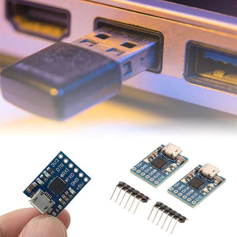 Ximimark 2Pcs CP2102 Micro USB to TTL/Serial UART 6Pin Module Serial Converter STC Downloader Replace FT232