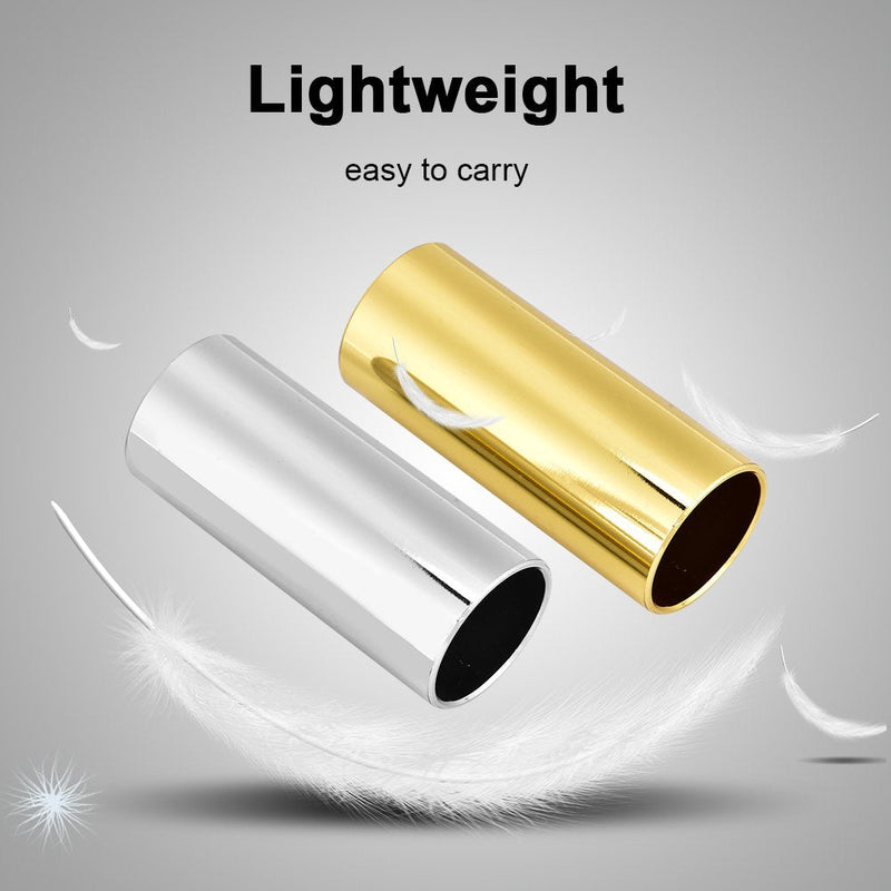 2Pcs Guitar Slide, Guitar Slides for Electric Brass Slide and Stainless Steel Slides for Guitar, Bass, Medium Performance Accessories Lap Steel Guitar Slide Lap Steel Guitar Slide