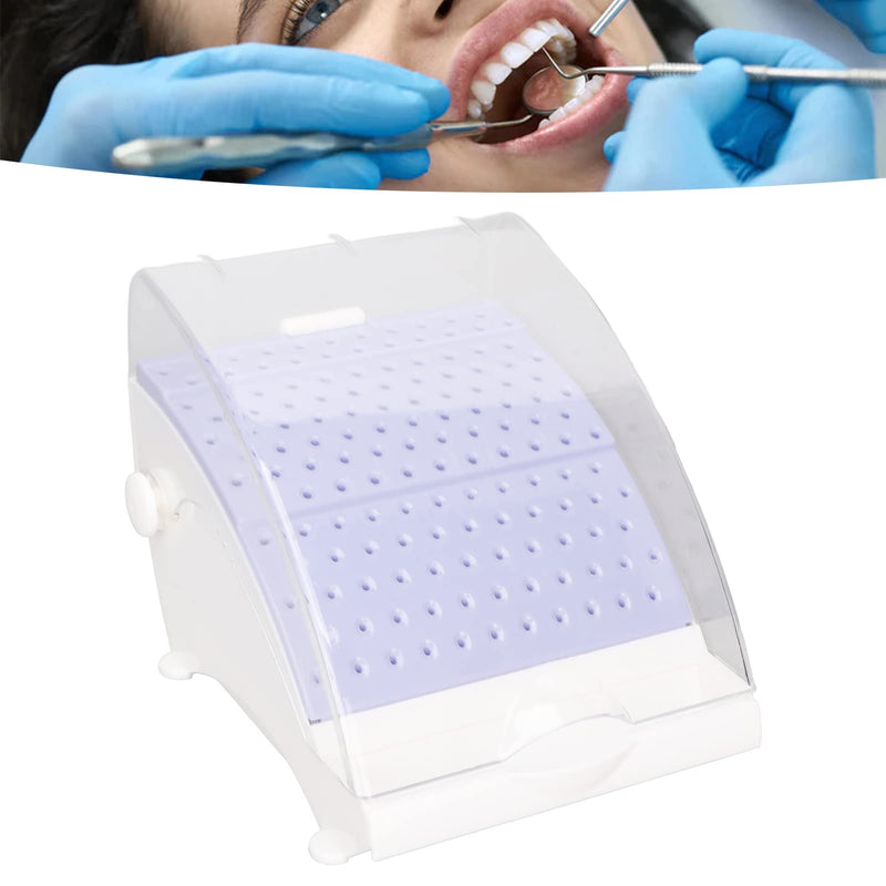Dental Bur Block 142 Holes Bur Box Bur Holder, Annhua Dental Bur Organiser Plastic with Lid Case for Needle, Bur, File