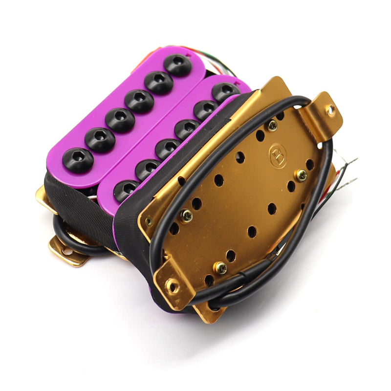 High Output Invader style Guitar Humbucker Pickups Ceramic Magnet Neck and Bridge Pickups For Electric Guitar Parts (Purple) Purple