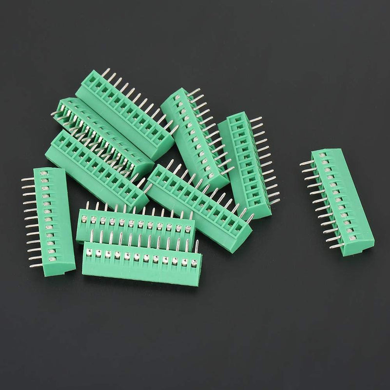 [AUSTRALIA] - Screw Terminals 10 Pieces/Set 12 Pin 2.54 mm Pitch PCB Screw Terminal Block Connector Screw Terminal Block Earth Terminal Strips for PCB Wiring etc 