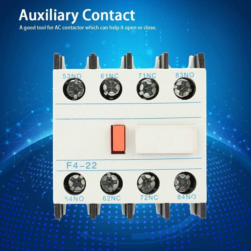 Auxiliary Contacts Block Fit CJX2 AC Contactor, 2 N/O Contactors LADN22 AC Contactor Schakelaar F4-22 Model