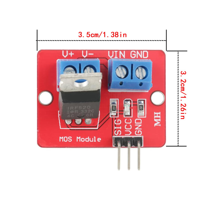 6pcs MOSFET Driver Module 3.3V / 5V MOSFET Driver Modules PWM Driver Boards LED Output 0-24V Button Drive