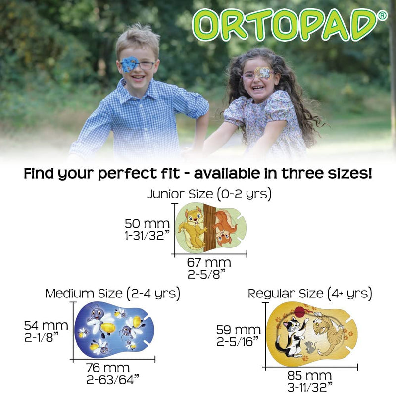 [AUSTRALIA] - Ortopad® Bamboo Girls Eye Patches, 50/Box (Regular Size, 4+ yrs) Ice Cream Pack 