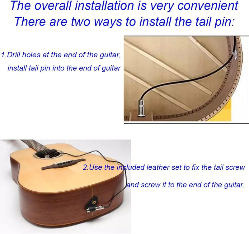 Acoustic Guitar Pickup, Humbucker Magnetic Passive Sound-Hole Guitar Pickups with Audio Output for Acoustic Guitar Double Coil Black