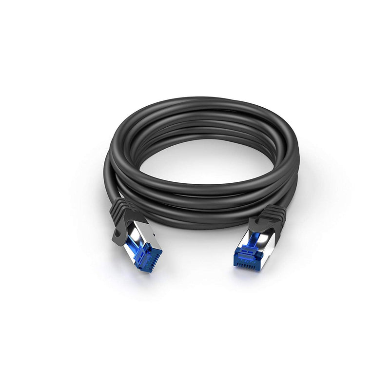 KabelDirekt – 10 m – Network Cable, Ethernet, LAN & Patch Cable (Transfers Maximum Fibre Optic speed and is Suitable for Gigabit Networks, Switches, Routers, Modems with RJ45 Input, silver). 1 Pack 10m