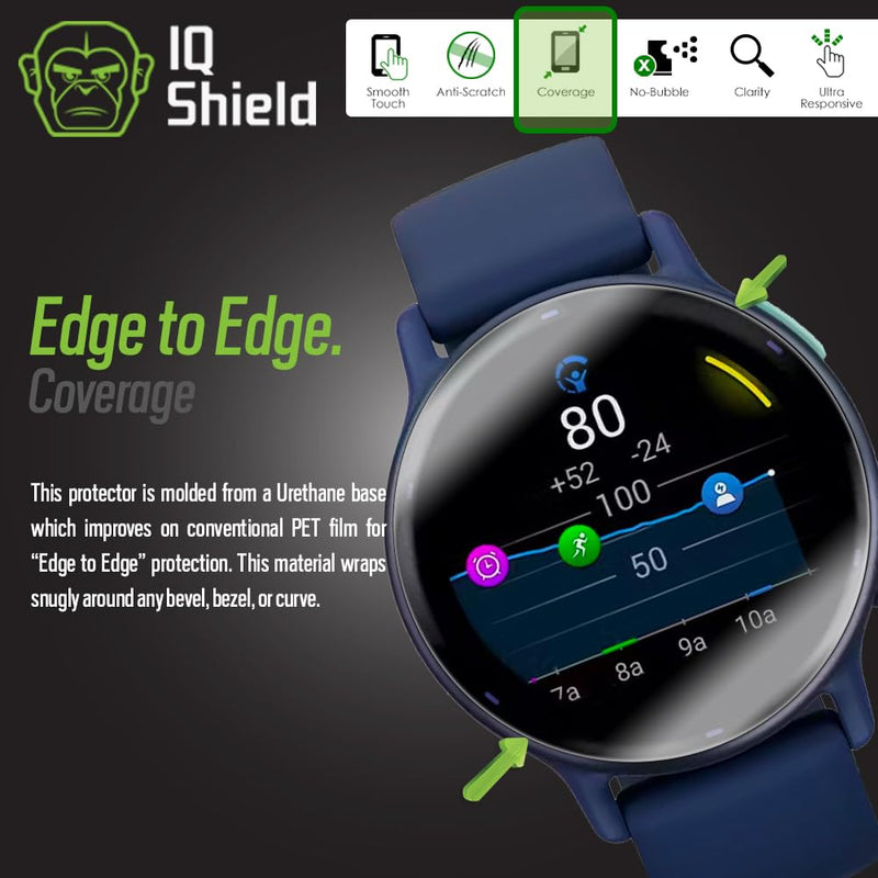 IQShield Screen Protector Compatible with Garmin Vivoactive 5 (6-Pack) Anti-Bubble Clear Film