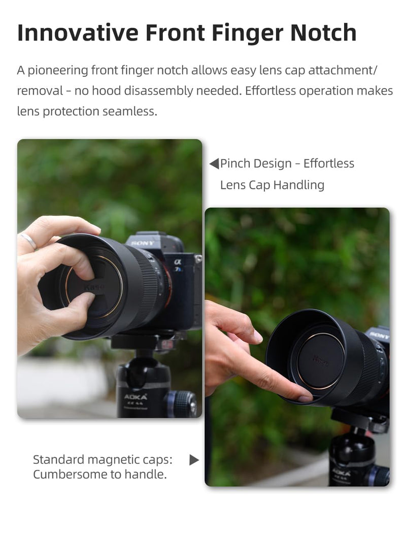 [AUSTRALIA] - Kase Magnetic Pinch Lens Cap Plus Universal fits Wolverine, Revolution & Skyeye (82mm) 82mm 