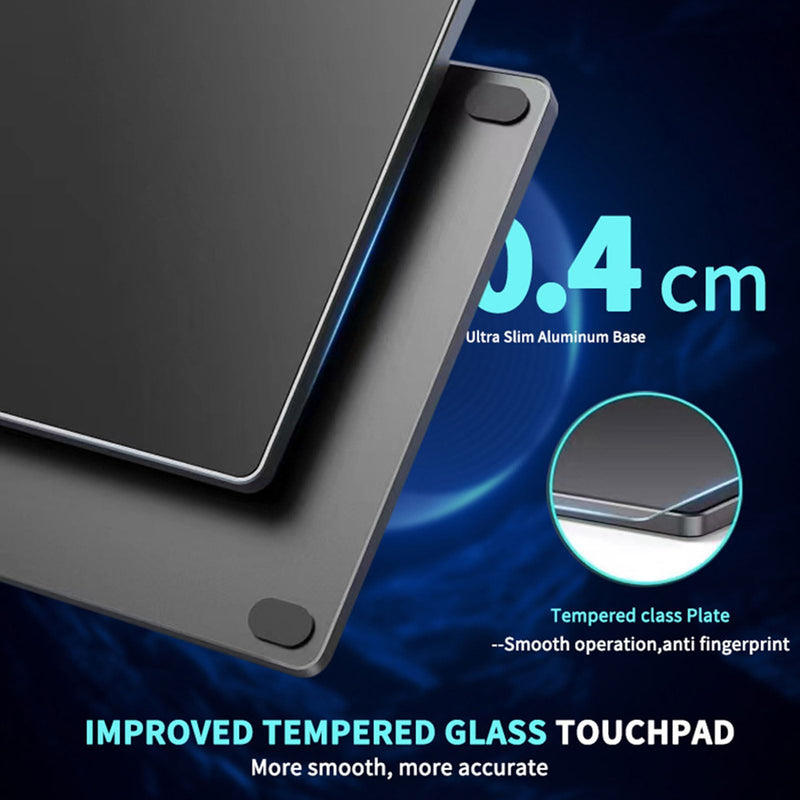 Diyeeni Wired Large USB Trackpad, 5.4" Surface | high-Precision, multi-touch gestures, plug-and-play, Aluminum alloy casing Trackpad Mouse, for Computer DesktopLaptop Black