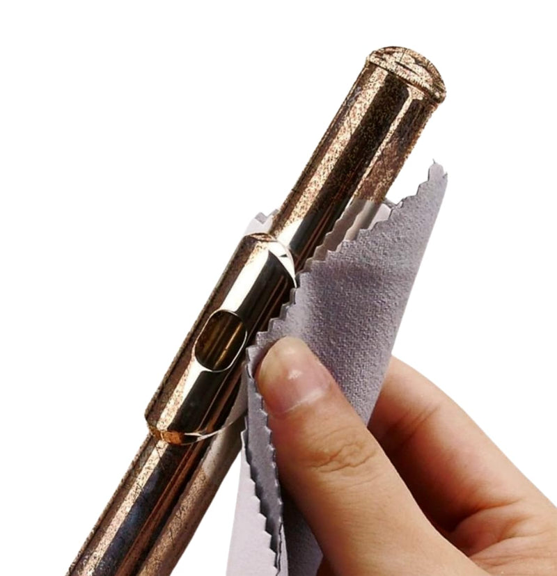 Double Layer Musical Instruments Cleaning Polishing Cloth for Saxophone, Flute, Trumpet, French Horn, Brass Instruments, 2pcs