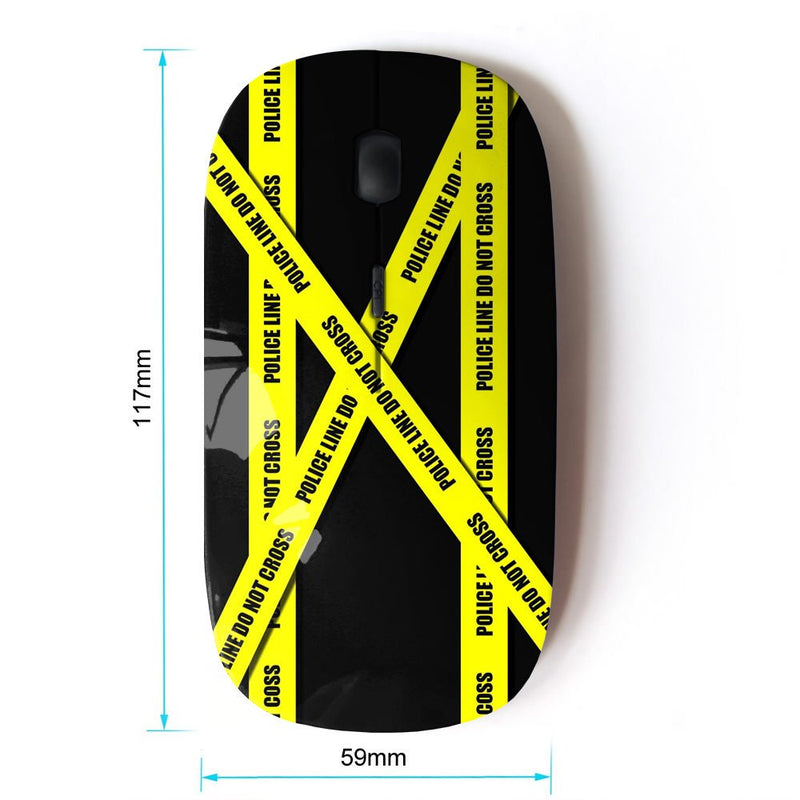 KOOLmouse [ Optical 2.4G Wireless Mouse ] [ Don't Go Police Tape Crime Scene Yellow ]