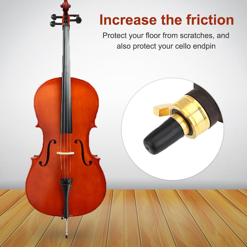 4Pcs Rubber Tip for Cello Endpin, Anti-slip End Pin Cover Protector Portable Cello Rubber Endpin Tip Protector Violin Accessories Black
