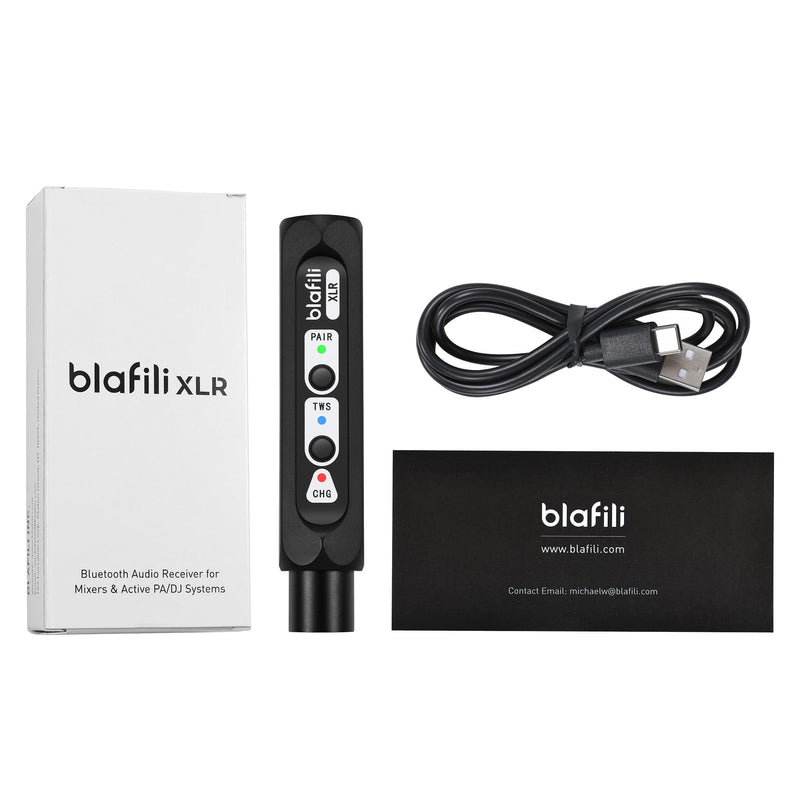 XLR Portable Bluetooth v5.1 Music Receiver, aptX HD aptX Low Latency AAC SBC TWS, Rechargeable Battery 10hrs Long Playtime, USB-C DAC for Mixing Console Desk, Audio Mixer, PA DJ System