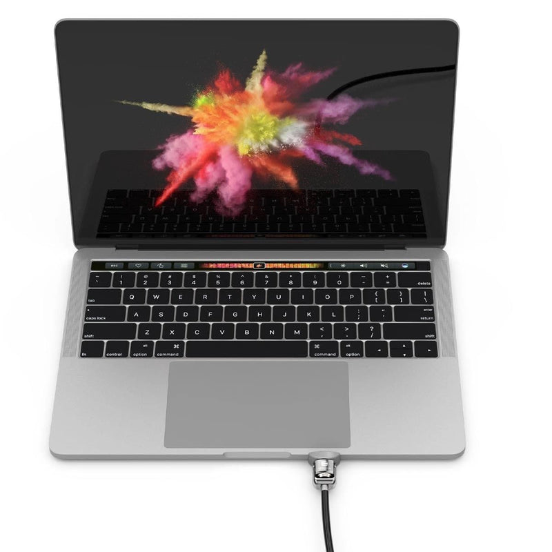 Compulocks Ledge Lock Adapter for MacBook Pro 14" M1, M2 & M3 with Keyed Cable Lock Silver