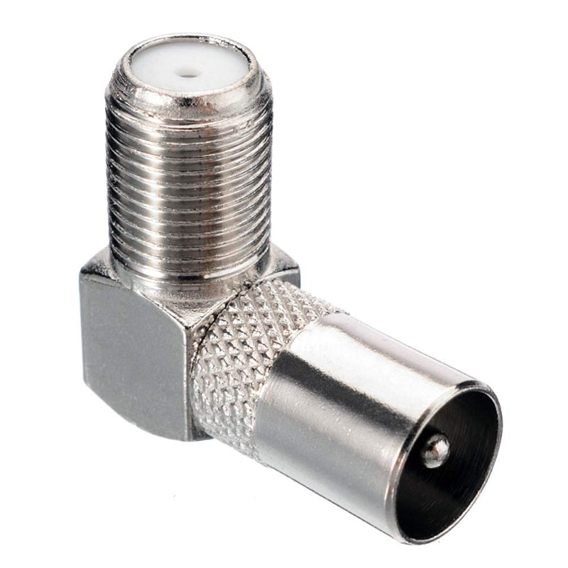 [AUSTRALIA] - Greluma 4pcs 90 Degree F Type Female to PAL Male/Female Right Angle Satellite Antenna RF Coaxial Adapter F TV Connector Angle-4 