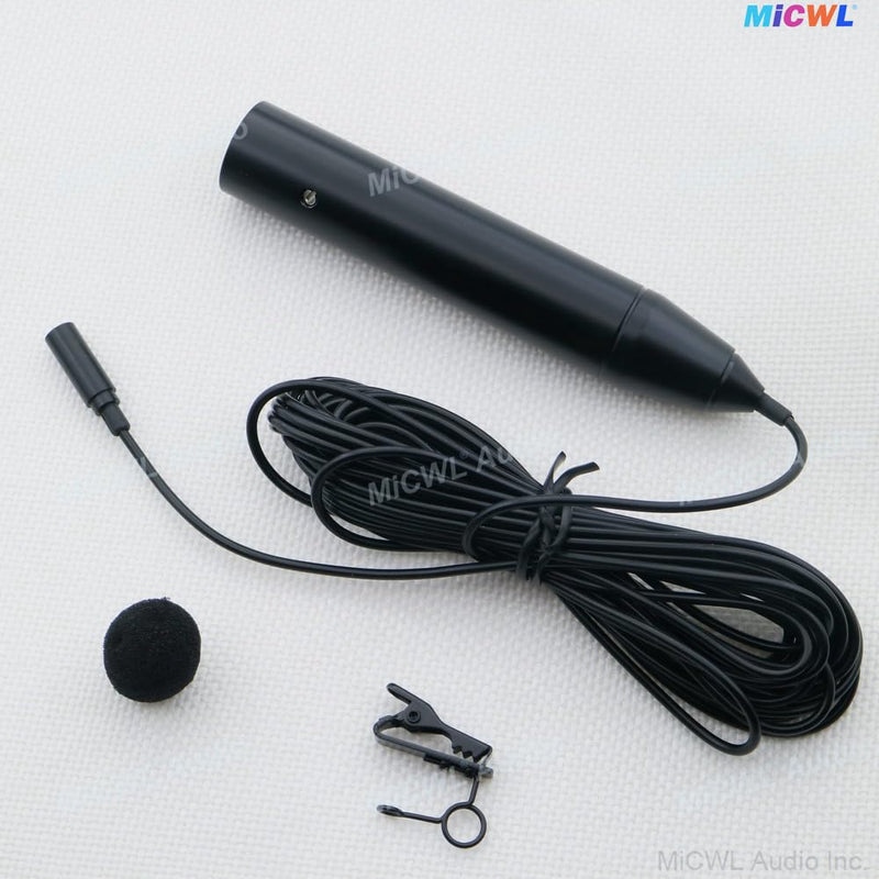 XLR 48V Phantom Power 3Pin Lavalier Microphone Tie Clip 5m Wire Lapel Microfone