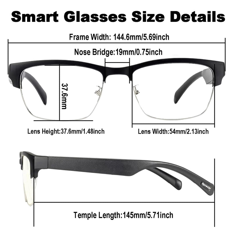 AI Smart Glasses with Real-Time Translation for 164 Languages | Bluetooth Translate Glasses for Men Women,Blue Light Blocking,Hand-free Glasses for Travel & Business AI Translate-Gold Frame