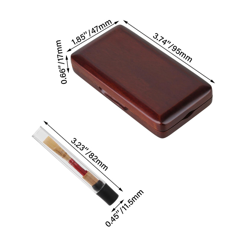 BQLZR Bamboo Oboe Reeds Replacement with Wooden Storage Box for Instrument Pack of 3