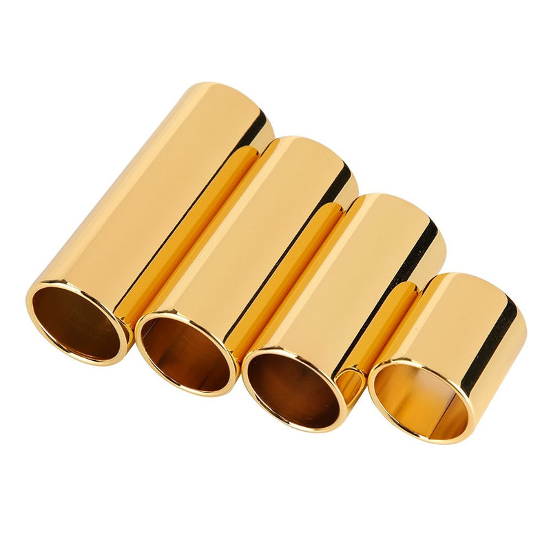 [AUSTRALIA] - 4pcs Per set Electric Guitar Metal Slide Bar Guitars String Slides Golden Brass Slide Guitar 