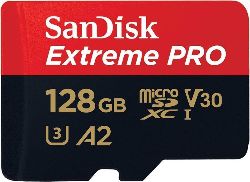 SanDIsk 128GB Micro SDXC Extreme Pro 4K V30 Memory Card Works with DJI Mavic 2, Pro, Zoom, Spark, Phantom 4 Video Drone (SDSQXCY-128G-GN6MA) Bundle with (1) Everything But Stromboli 3.0 Card Reader