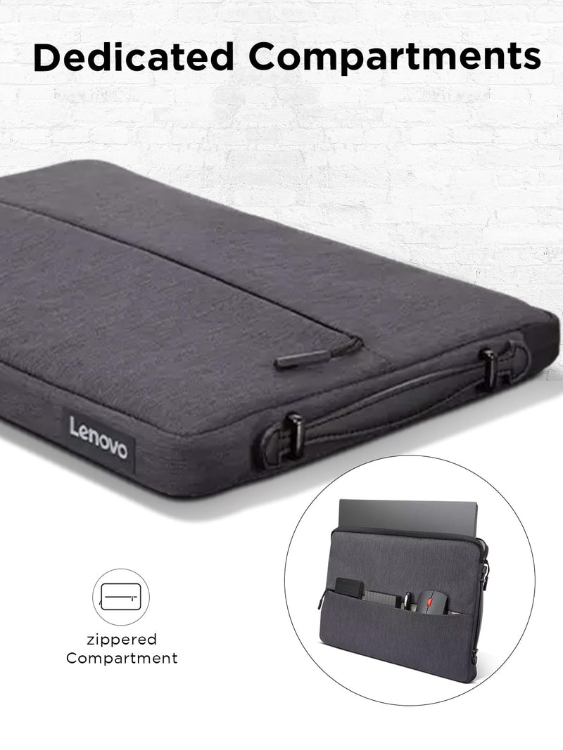 Lenovo Urban Laptop Sleeve 14 Inch for Laptop/ Notebook/Tablet Compatible with MacBook Air/Pro Water Resistant - Charcoal Grey Urban Sleeve