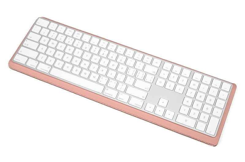 CaseBuy PU Leather Keyboard Sleeve Compatible with Apple 2022 Mac Studio Magic & iMac M1 Chip Magic Keyboard with Numeric Keypad A2520 & A1843 MQ052LL Keyboard Protective Bag Cover Pouch, Pink