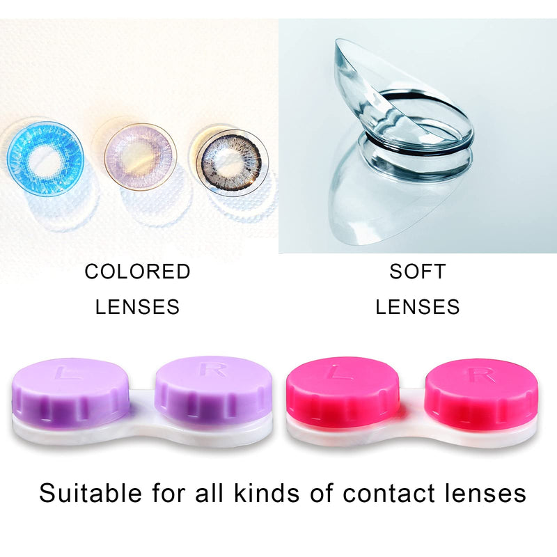 [AUSTRALIA] - 16 Pack Contact Lens Case Box, Mini Contact Lens Case, Colorful Bulk Box Holder Container, Contact Lens Case Set 