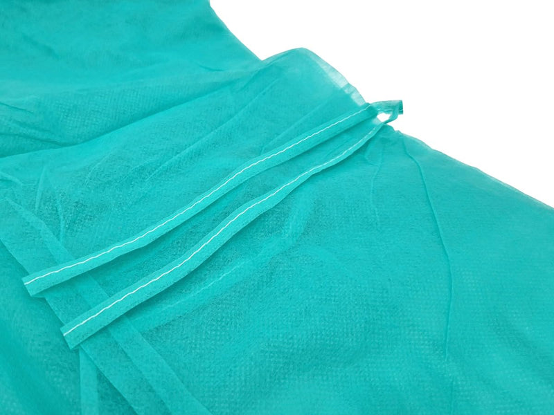 TIGA-MED MRSA Non-Woven Gown 10 Pieces Approx. 120 x 140 cm (One Size) Approx. 30 g/m² Green MRSA Disposable Gown Protective Gown Visitor Coat