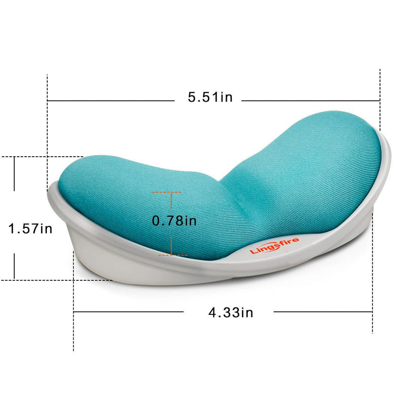 LINGSFIRE Memory Foam Mouse Wrist Rest Keyboard Wrist Rest Pad Anti-Skid Mousepad Support Wrist Rest Mat for Office Computer Laptop Mac- Durable Comfortable Lightweight Easy Typing Pain Relief (Blue) Blue