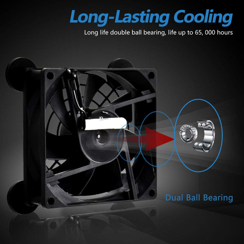 SCCCF Mini, Compact 40mm x 20mm USB Fan, for VR Gear, Aquarium, Roku, Router, Raspberry Pi, Cosplay, Helmet Cooling Ventilation 40X20mm USB Fan