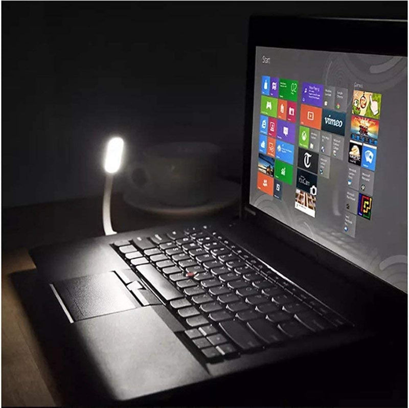 Boodgood USB Light for Keyboard, USB Laptop Light, Mini USB Lamp for Notebook Computer, Flexible Gooseneck Reading Lamp, LED Lighting Source, 10-Pack