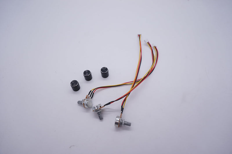 Taiss/3 Pcs 10K Ohm Linear Taper Adjustable Rotary Potentiometer Change Resistance WH148 B10K 3 Pin with XH2.54-3P Connector Wire Cable + Black Knob Cover Cap 148-10k-BKL