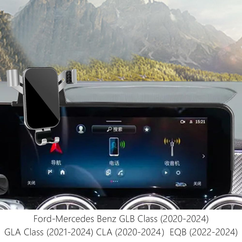 LUNQIN Car Phone Holder for Mercedes Benz CLA 2020-2025 and GLA 2021-2026 and GLB 2020-2026 and EQB 2022-2025 Auto Interior Accessories Best Cell Phones Mount Cellphone GPS Mobile Cradle Screen Stand