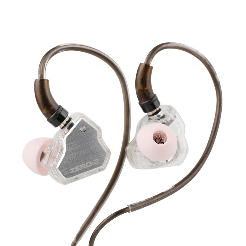 Linsoul 7Hz x Crinacle Zero:2 in Ear Monitor（Silver + Tripowin Zonie IEM Cable(2pin-0.78mm, 3.5mm, Grey)