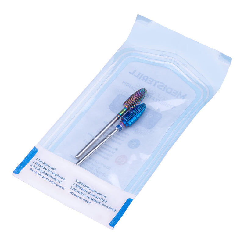Pack of 200 Self-Sealing Sterilisation Bags, PVC Dental Sterilisation Bags, Self-Sealing Bag, Autoclave Steriliser Bag for Cleaning Tools (5.7 x 13 cm) 57x130