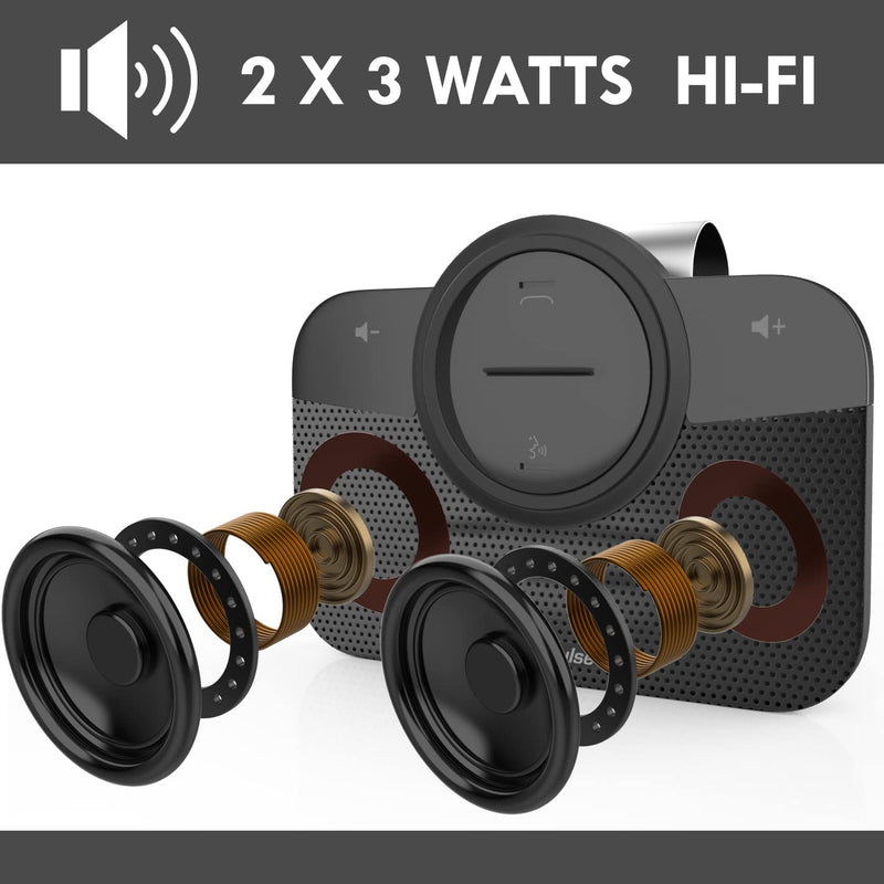 Car Speakerphone B-PRO 2 Hands-Free kit, 6W Hi-Fi Speakers, with Bluetooth Automatic multipoint Cellphone Connection
